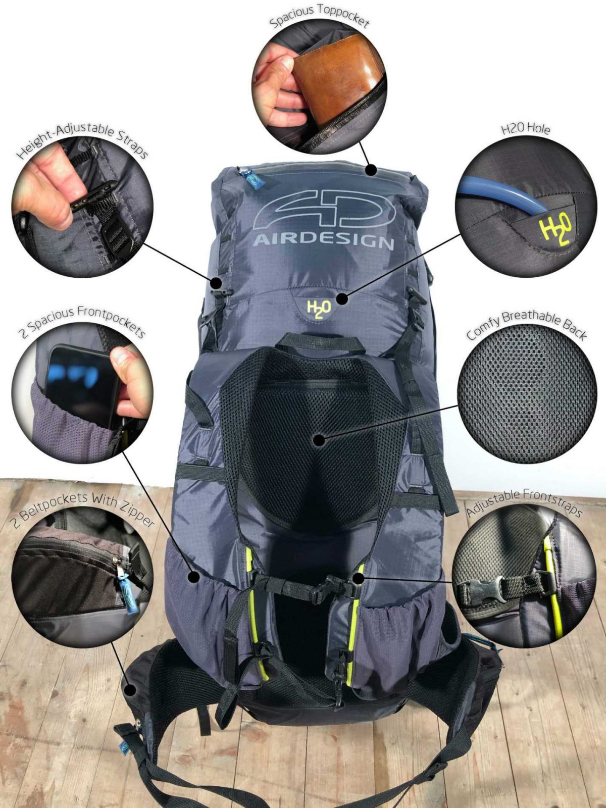 AirDesign -Hike &amp; Fly Trail Backpack 55L / 70L